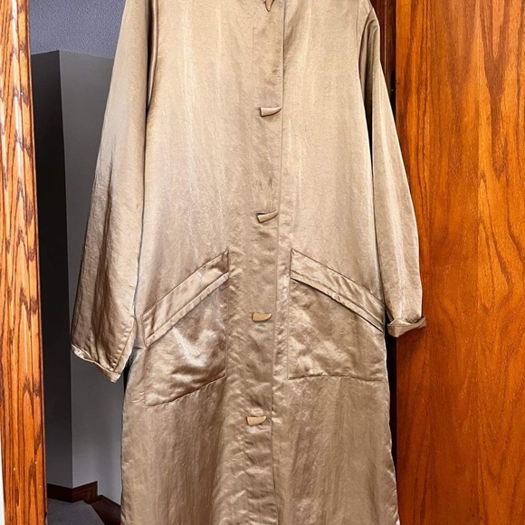 Linda Lundstrom vintage LaParka long coat gold 100% wool sz 10 with nylon shell. - Picture 5 of 10